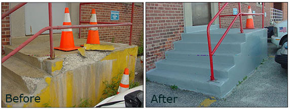 ENECRETE Repairs Concrete Steps