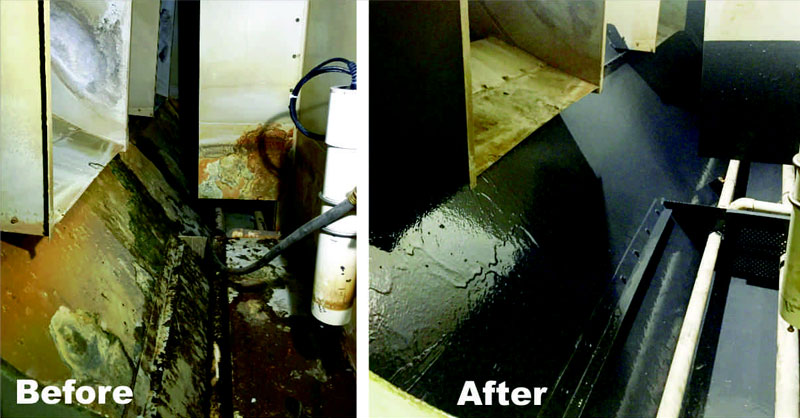 Cooling Tower Repair - Before and After