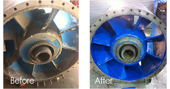 Salt Water Pumps Repaired with CeramAlloy
