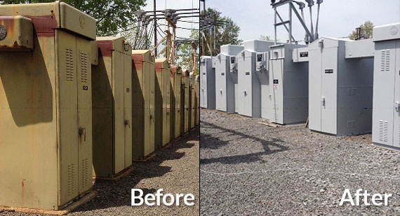 Switchgear Cabinet Repair Before and After