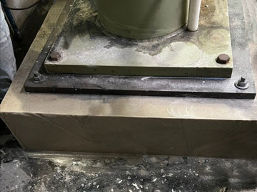Concrete Vertical Pump Base Repaired